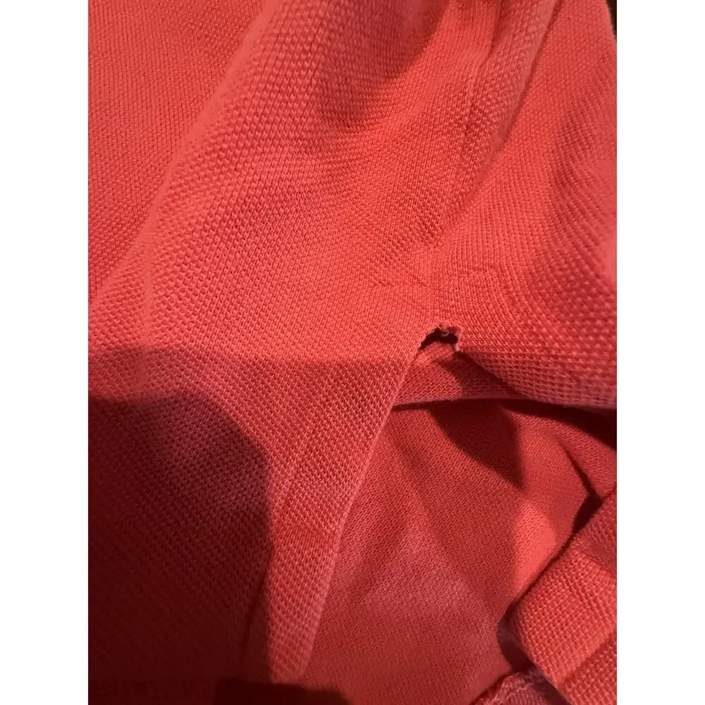 Polo Ralph Lauren Mens 2XLB Red Polo Shirt Blue Pony Short Sleeve Cotton